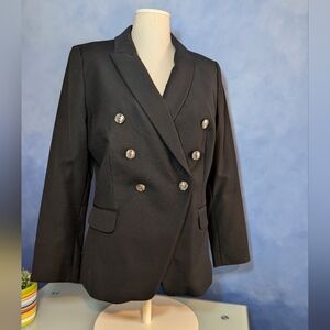 New With Tags White House Black Market Black Blazer with Silver Buttons